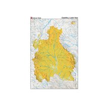 Mapa Mudo Color Din A4 Castilla-Leon Fisico