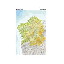 Mapa Mudo Color Din A4 Galicia Fisico