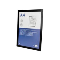 Marco Porta Anuncios Liderpapel Magnetico Din A4 Dorso Adhesivo Removible Color Negro