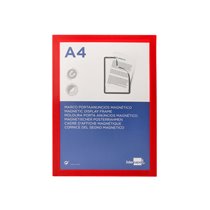 Marco Porta Anuncios Liderpapel Magnetico Din A4 Dorso Adhesivo Removible Color Rojo