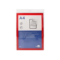 Marco Porta Anuncios Liderpapel Magnetico Din A4 Dorso Adhesivo Removible Color Rojo