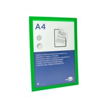 Marco Porta Anuncios Liderpapel Magnetico Din A4 Dorso Adhesivo Removible Color Verde