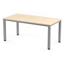 Mesa De Oficina Rocada Executive 2001Ad01 Aluminio /Haya 140X80 Cm