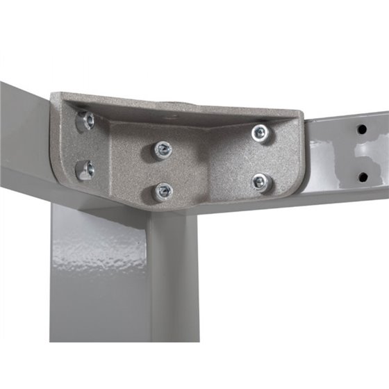 Mesa De Oficina Rocada Executive 2002Ad04 Aluminio/Blanco 160X80 Cm