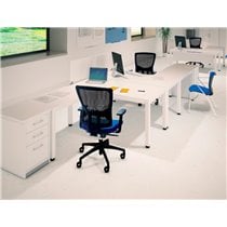 Mesa De Oficina Rocada Executive 2002Ad04 Aluminio/Blanco 160X80 Cm