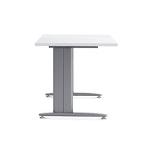 Mesa De Oficina Rocada Metal 2003Ac04 Aluminio /Blanco 180X80 Cm
