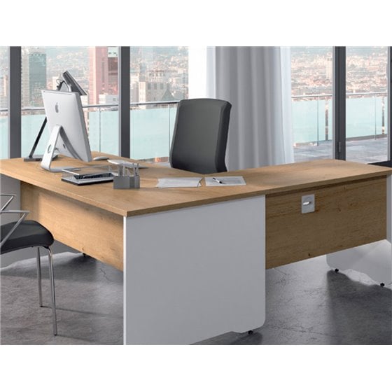 Mesa De Oficina Rocada Work 2001Ab02 Aluminio/Gris 140X80 Cm