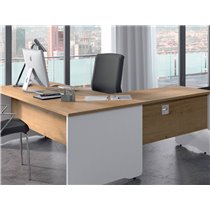 Mesa De Oficina Rocada Work 2003Ab02 Aluminio/Gris 180X80 Cm