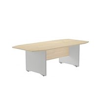 Mesa De Reunion Rocada Meeting 3003Atw04 Estructura Columna Doble Acero Blanco Tablero Madera Blanco