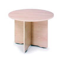 Mesa De Reunion Rocada Meeting 3005Aa01 Estructura Madera En Aspas Tablero Haya 100 Cm Diametro