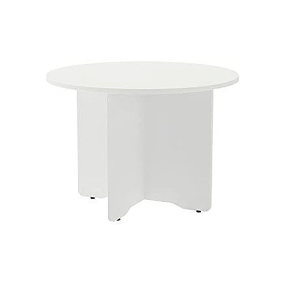 Mesa De Reunion Rocada Meeting 3006Aw04 Estructura Madera Blanco En Aspas Tablero Madera Haya 120 Cm