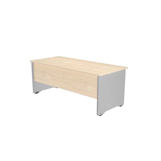 Mesa Oficina Rocada Serie Work 200X80 Cm Acabado Ab04 Aluminio/Blanco