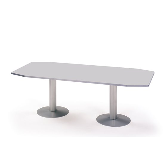Mesa Reunion Meeting 3003At01 Estructura Aluminio Tablero Haya 220X100X72Cm