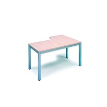 Mesa Rocada Serie Executive 160X120 Cm Izquierda Acabado Ad02 Aluminio/Gris