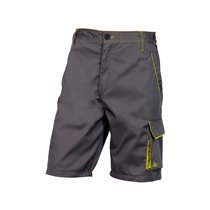 Pantalon De Trabajo Deltaplus Bermuda Cintura Ajustable 5 Bolsillos Color Gris Verde Talla M