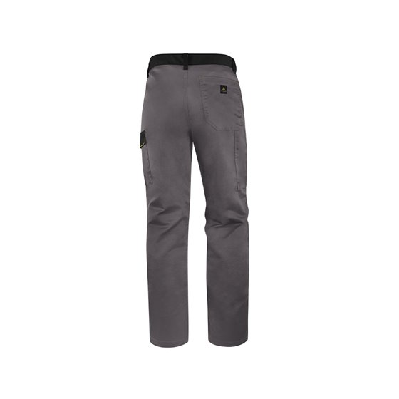 Pantalon De Trabajo Deltaplus Cintura Ajustable 5 Bolsillos Color Gris Verde Talla Xs
