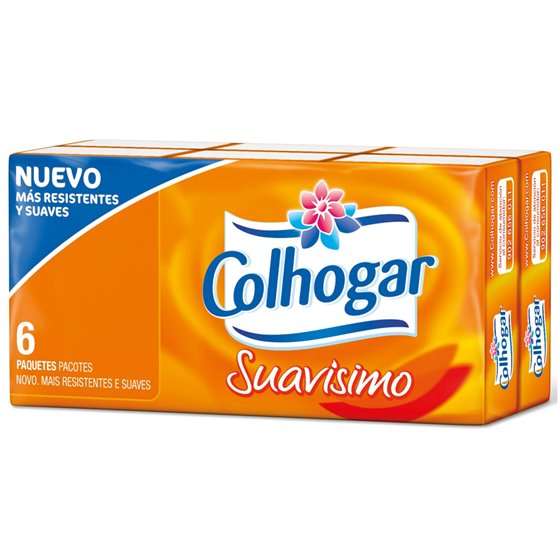 Pañuelos De Papel Colhogar Compacto Blanco 4 Capas Paquete De 8 Pañuelos