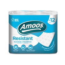 Papel Higienico Amoos 2 Capas 100 Mm Diametro X 87 Mm Alto Paquete De 12 Rollos