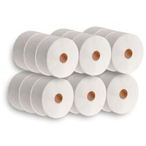 Papel Higienico Dahi Jumbo 2 Capas Celulosa Blanca 140 Mt Mandril 45 Mm Pack De 18 Rollos