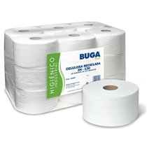 Papel Higienico Industrial Gofrado Buga Reciclado 2 Capas 130 M