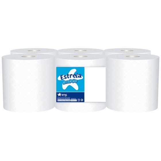 Papel Secamanos Amoos 2 Capas 190 Mm X 130 Mt Paquete De 6 Rollos