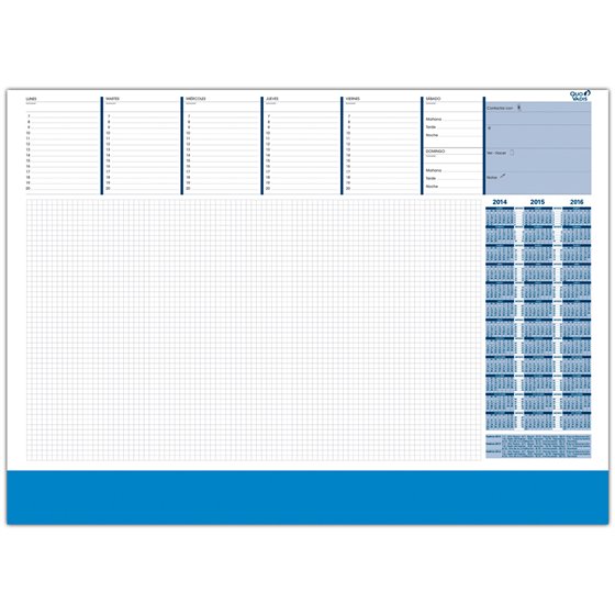 Planning Sobremesa Semanal Quo Vadis Escribania Esp Su8200 42X59,5 Cm