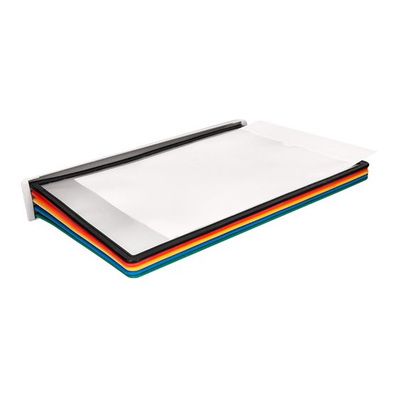 Portacatalogo De Pared Plastico Liderpapel Con 10 Fundas Din A4 Colores Surtidos