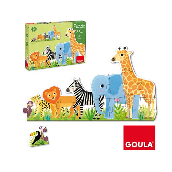 Puzle Goula Xxl Decreciente Selva 16 Piezas