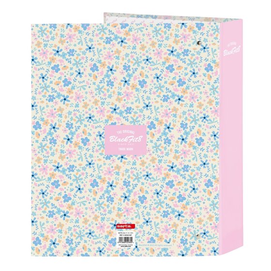 Carpeta Folio 4 Anillas 35Mm Lomo Ancho Blackfit8 "Blossom"27 x 33 x 6 cm.