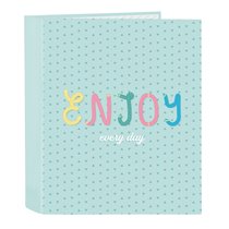 Carpeta Folio 4 Anillas 35Mm Lomo Ancho Blackfit8 "Enjoy"27 x 33 x 6 cm.