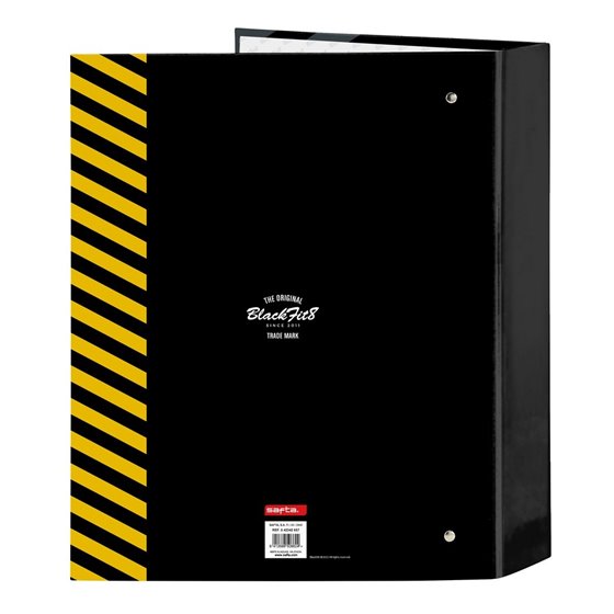 Carpeta Folio 4 Anillas 35Mm Lomo Ancho Blackfit8 "Zone"27 x 33 x 6 cm.