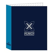 Carpeta Folio 4 Anillas 35Mm Lomo Ancho Munich "Nautic"27 x 33 x 6 cm.