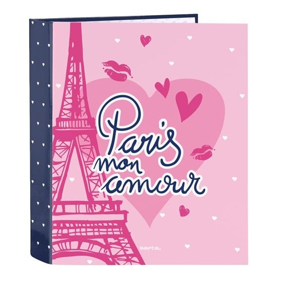 Carpeta Folio 4 Anillas 35Mm Lomo Ancho Safta "Paris"27 x 33 x 6 cm.