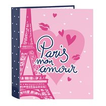 Carpeta Folio 4 Anillas 35Mm Lomo Ancho Safta "Paris"27 x 33 x 6 cm.