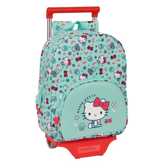 Mochila Mochila Con Carro 705 Hello Kitty "Sea Lovers"26 x 34 x 11 cm.