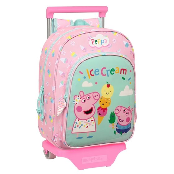 Mochila Mochila Con Carro 705 Peppa Pig "Ice Cream"26 x 34 x 11 cm.