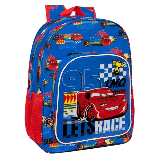 Mochila De 33 Cm Adaptable A Carro Cars "Race Ready"33 x 42 x 14 cm.