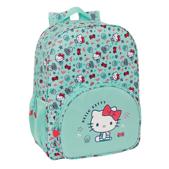 Mochila De 33 Cm Adaptable A Carro Hello Kitty "Sea Lovers"33 x 42 x 14 cm.