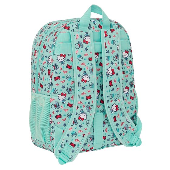 Mochila De 33 Cm Adaptable A Carro Hello Kitty "Sea Lovers"33 x 42 x 14 cm.