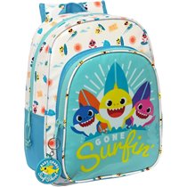 Mochila Infantil Adaptable A Carro Baby Shark "Surfing"26 x 34 x 11 cm.