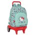 Mochila Grande Con Ruedas Compact Evolution Extraible Hello Kitty "Sea Lovers"33 x 45 x 22 cm.