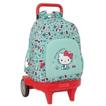 Mochila Grande Con Ruedas Compact Evolution Extraible Hello Kitty "Sea Lovers"33 x 45 x 22 cm.