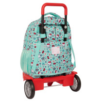 Mochila Grande Con Ruedas Compact Evolution Extraible Hello Kitty "Sea Lovers"33 x 45 x 22 cm.