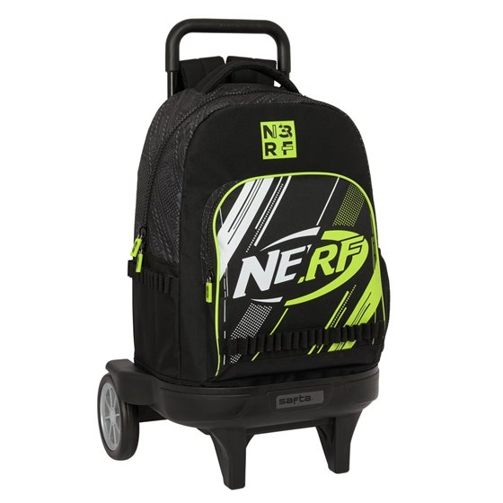 Mochila Grande Con Ruedas Compact Evolution Extraible Nerf "Get Ready"33 x 45 x 22 cm.