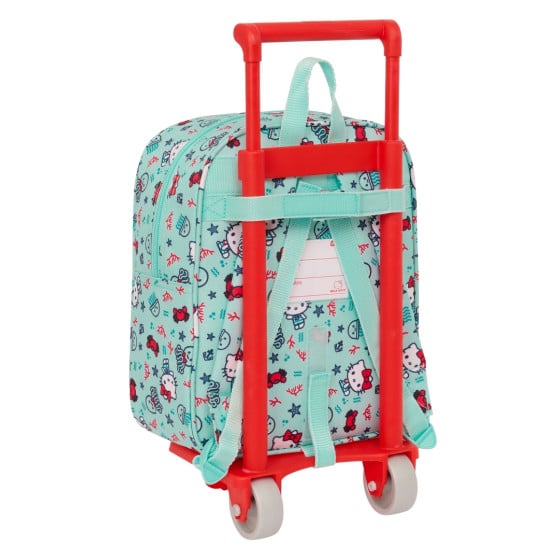 Mochila Con Carro 805 Hello Kitty "Sea Lovers"22 x 27 x 10 cm.