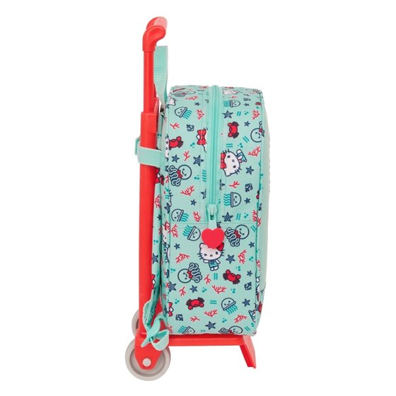 Mochila Con Carro 805 Hello Kitty "Sea Lovers"22 x 27 x 10 cm.