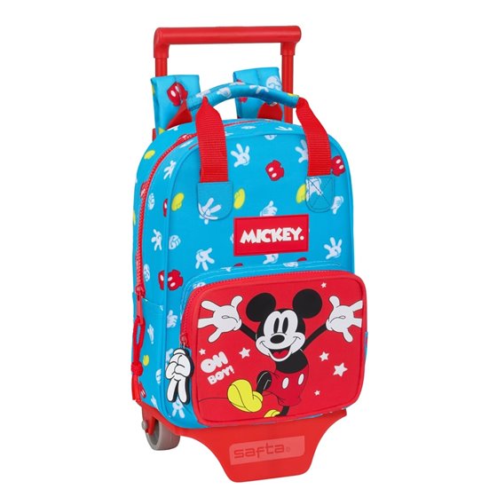 Mochila Con Carro 805 Mickey Mouse "Fantastic"20 x 28 x 8 cm.