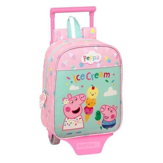 Mochila Con Carro 805 Peppa Pig "Ice Cream"22 x 27 x 10 cm.