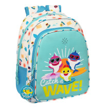Mochila Infantil Con Musica Adaptable A Carro Baby Shark "Surfing"27 x 33 x 10 cm.