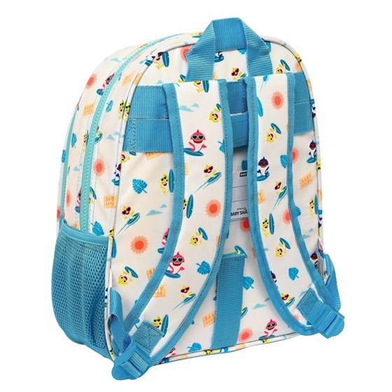 Mochila Infantil Con Musica Adaptable A Carro Baby Shark "Surfing"27 x 33 x 10 cm.
